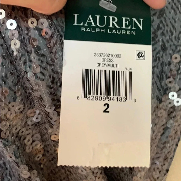 Ralph Lauren gray sequin dress 2 - Picture 4 of 5